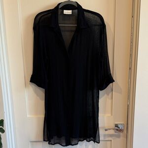 La Perla Black Sheer Swim Coverup or Long Top